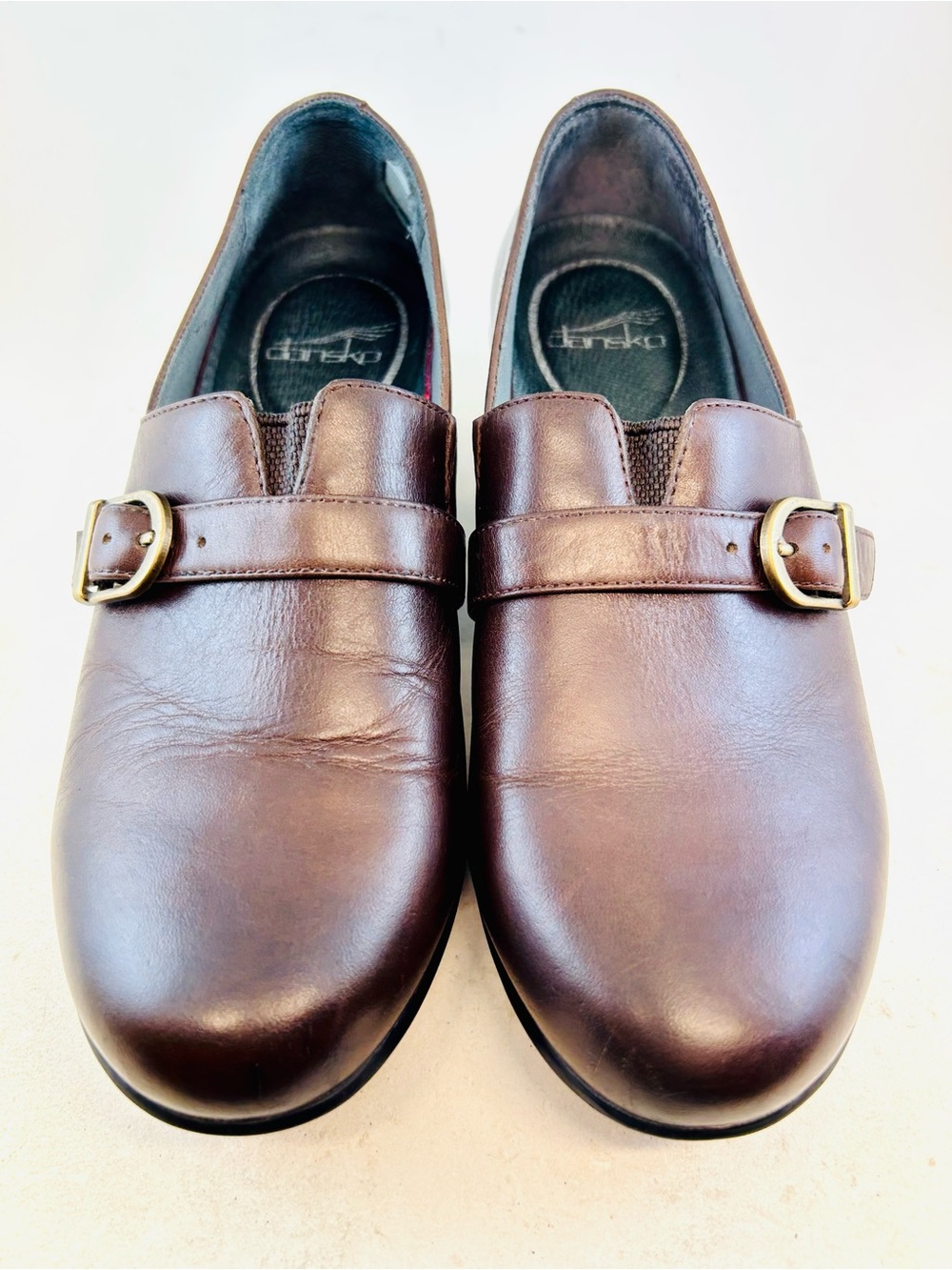 Dansko Brown Nappa Jane Buckle Dress Lightweight Clogs, size 38 7.5 8 - Picture 2 of 13